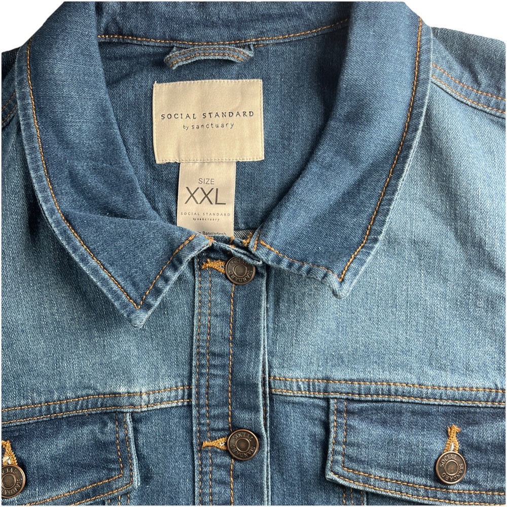 Social Standard by Sanctuary The Winnie Women's Denim Jacket‎ Size M - Picture 5 of 9